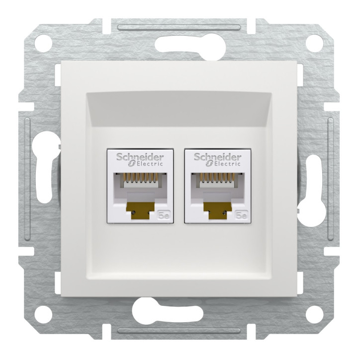 Розетка комп'ютерна Schneider Electric EPH4470121 Asfora, білий, пластик, ip20, для врізного монтажу · Schneider Electric · schneider-electric-eph4470121