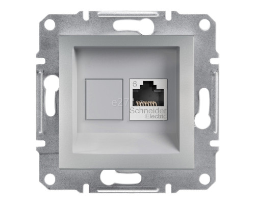 Розетка комп'ютерна Schneider Electric EPH4700161 Asfora, алюміній, пластик, для врізного монтажу