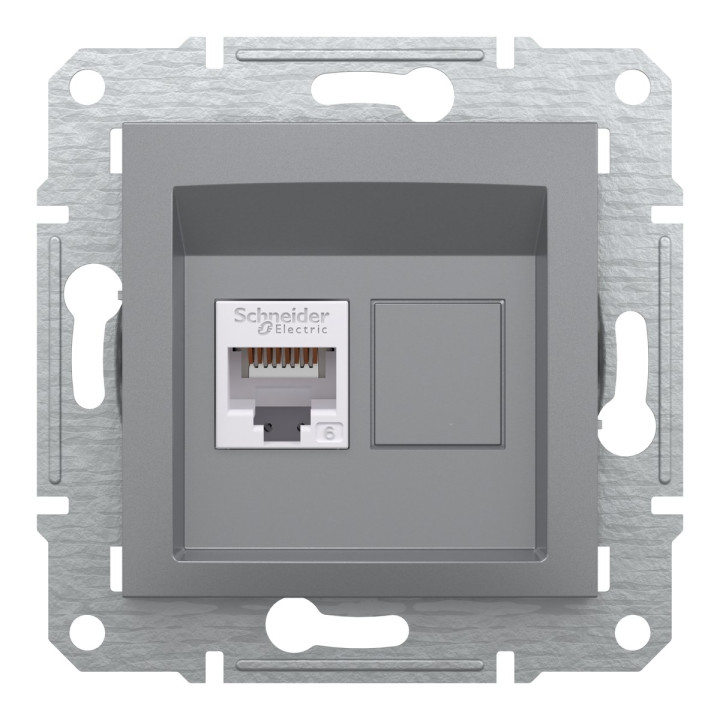 Розетка комп'ютерна Schneider Electric EPH4700162 Asfora, сталь, пластик, для врізного монтажу · Schneider Electric · schneider-electric-eph4700162