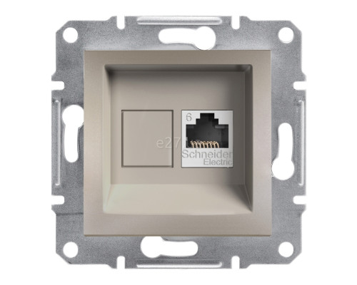 Розетка комп'ютерна Schneider Electric EPH4700169 Asfora, бронза, пластик, для врізного монтажу