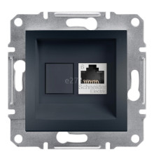 Розетка комп'ютерна Schneider Electric EPH4700171 Asfora, антрацит, пластик, для врізного монтажу