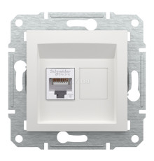Розетка комп'ютерна Schneider Electric EPH4770121 Asfora, білий, пластик, ip20, для врізного монтажу