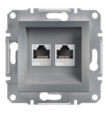 Розетка комп'ютерна Schneider Electric EPH4800162 Asfora, сталь, пластик, для врізного монтажу
