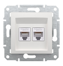 Розетка комп'ютерна Schneider Electric EPH4870121 Asfora, білий, пластик, ip20, для врізного монтажу