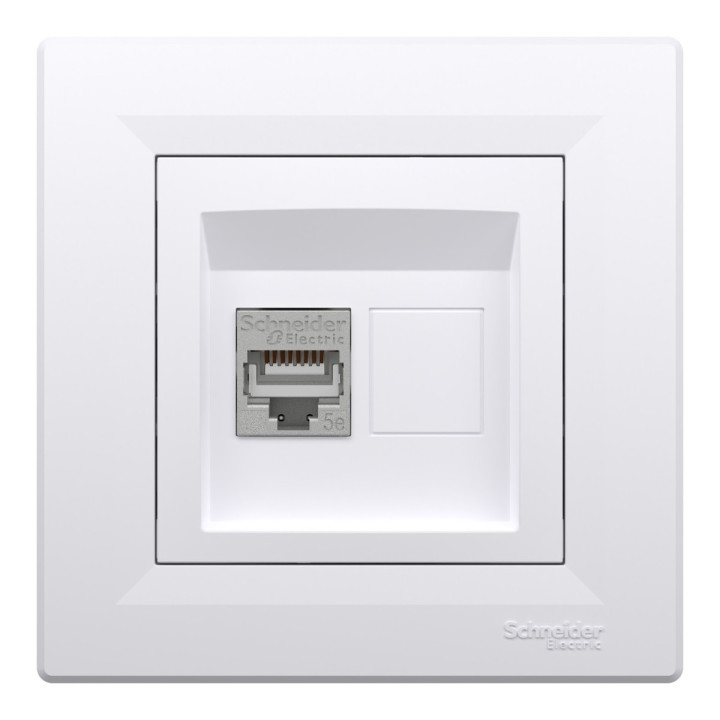 Розетка комп'ютерна Schneider Electric EPH5000121 Asfora, білий, пластик, для врізного монтажу · Schneider Electric · schneider-electric-eph5000121