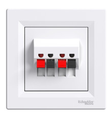Розетка аудіо Schneider Electric EPH5700121 Asfora, білий, пластик, для врізного монтажу