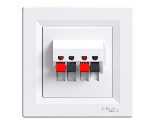 Розетка аудіо Schneider Electric EPH5700121 Asfora, білий, пластик, для врізного монтажу