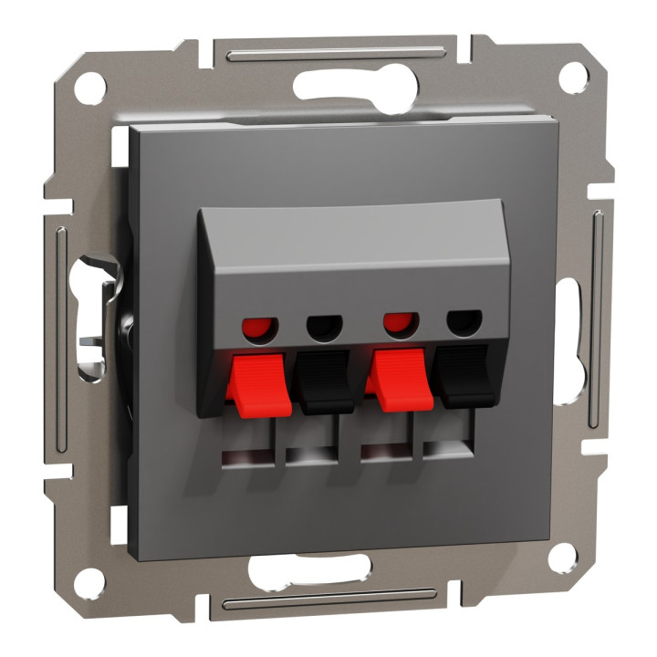 Розетка аудіо Schneider Electric EPH5700171 Asfora, антрацит, пластик, для врізного монтажу · Schneider Electric · schneider-electric-eph5700171