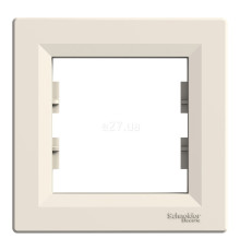 Рамка 1 пост Schneider Electric EPH5800123 Asfora, кремовий, пластик, ip20, для врізного монтажу