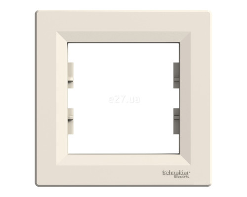 Рамка 1 пост Schneider Electric EPH5800123 Asfora, кремовий, пластик, ip20, для врізного монтажу