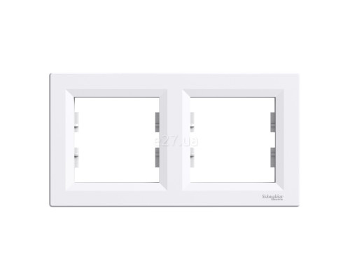 Рамка 2 поста Schneider Electric EPH5800221 Asfora, білий, пластик