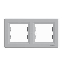 Рамка 2 поста Schneider Electric EPH5800261 Asfora, алюміній, пластик