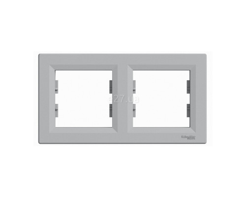 Рамка 2 поста Schneider Electric EPH5800261 Asfora, алюміній, пластик