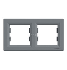 Рамка 2 поста Schneider Electric EPH5800262 Asfora, сталь, пластик