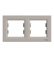 Рамка 2 поста Schneider Electric EPH5800269 Asfora, бронза, пластик