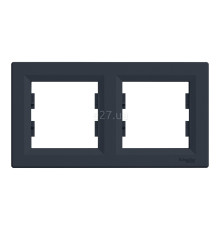 Рамка 2 поста Schneider Electric EPH5800271 Asfora, антрацит, пластик