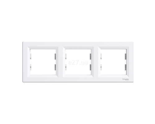 Рамка 3 поста Schneider Electric EPH5800321 Asfora, білий, пластик