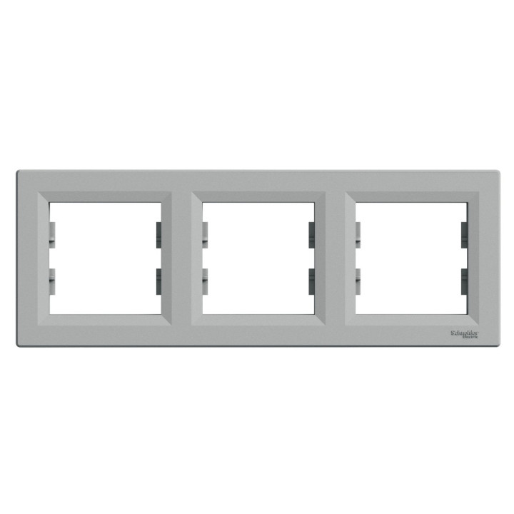 Рамка 3 поста Schneider Electric EPH5800361 Asfora, алюміній, пластик · Schneider Electric · schneider-electric-eph5800361