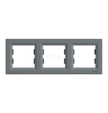 Рамка 3 поста Schneider Electric EPH5800362 Asfora, сталь, пластик