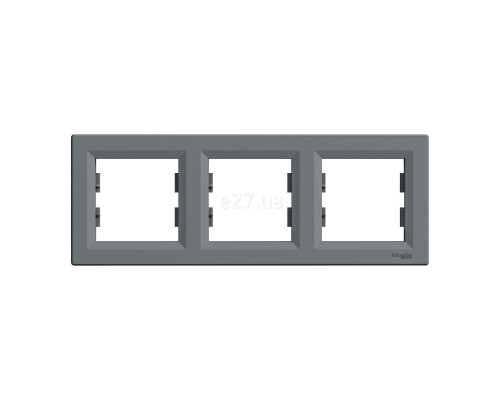 Рамка 3 поста Schneider Electric EPH5800362 Asfora, сталь, пластик