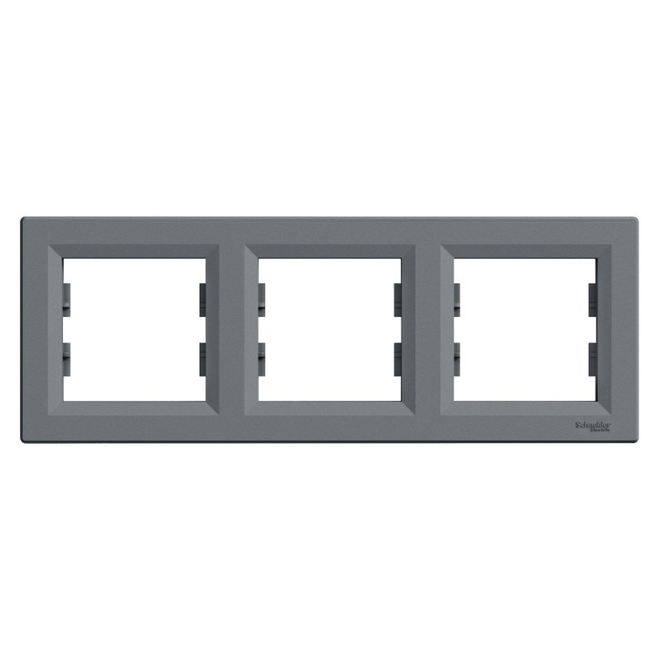 Рамка 3 поста Schneider Electric EPH5800362 Asfora, сталь, пластик · Schneider Electric · schneider-electric-eph5800362