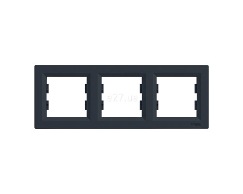 Рамка 3 поста Schneider Electric EPH5800371 Asfora, антрацит, пластик