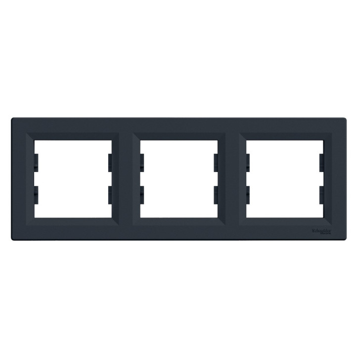 Рамка 3 поста Schneider Electric EPH5800371 Asfora, антрацит, пластик · Schneider Electric · schneider-electric-eph5800371