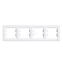 Рамка 4 поста Schneider Electric EPH5800421 Asfora, білий, пластик