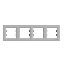 Рамка 4 поста Schneider Electric EPH5800461 Asfora, алюміній, пластик
