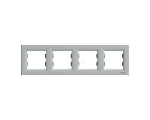 Рамка 4 поста Schneider Electric EPH5800461 Asfora, алюміній, пластик