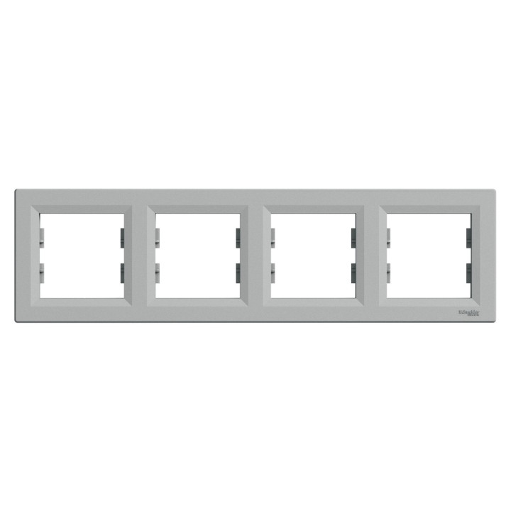 Рамка 4 поста Schneider Electric EPH5800461 Asfora, алюміній, пластик · Schneider Electric · schneider-electric-eph5800461