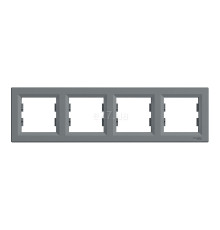 Рамка 4 поста Schneider Electric EPH5800462 Asfora, сталь, пластик