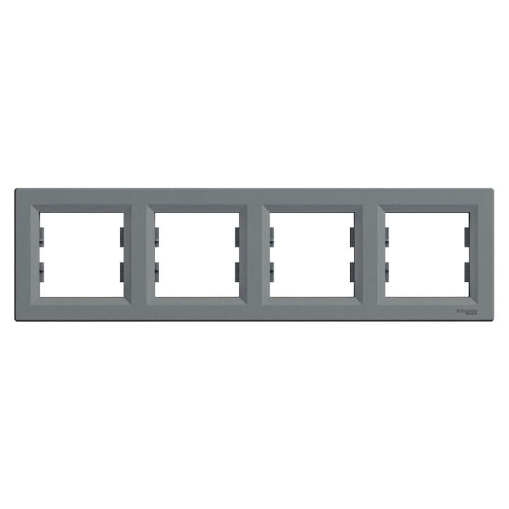 Рамка 4 поста Schneider Electric EPH5800462 Asfora, сталь, пластик · Schneider Electric · schneider-electric-eph5800462
