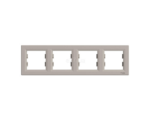 Рамка 4 поста Schneider Electric EPH5800469 Asfora, бронза, пластик
