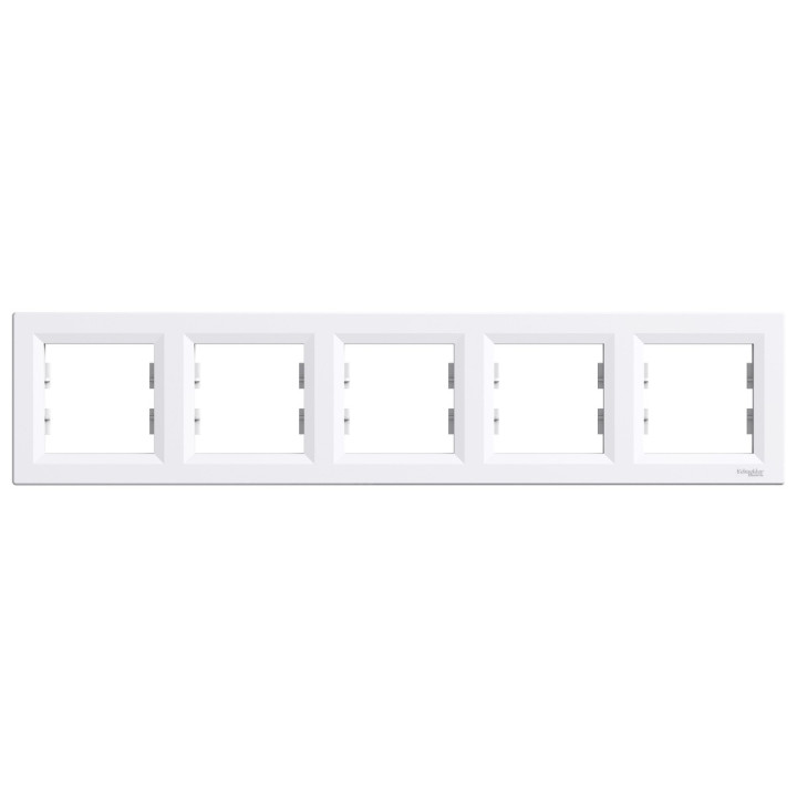 Рамка 5 постів Schneider Electric EPH5800521 Asfora, білий, пластик · Schneider Electric · schneider-electric-eph5800521