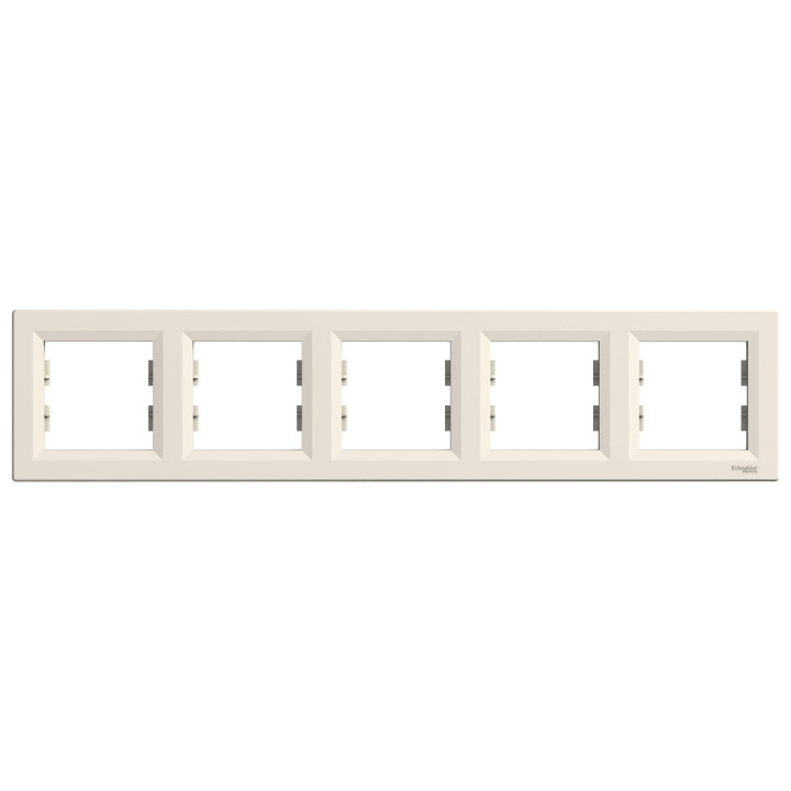 Рамка 5 постів Schneider Electric EPH5800523 Asfora, кремовий, пластик · Schneider Electric · schneider-electric-eph5800523