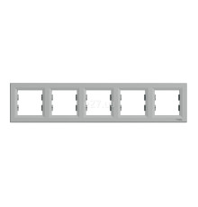 Рамка 5 постів Schneider Electric EPH5800561 Asfora, алюміній, пластик