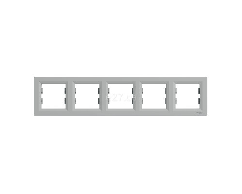 Рамка 5 постів Schneider Electric EPH5800561 Asfora, алюміній, пластик