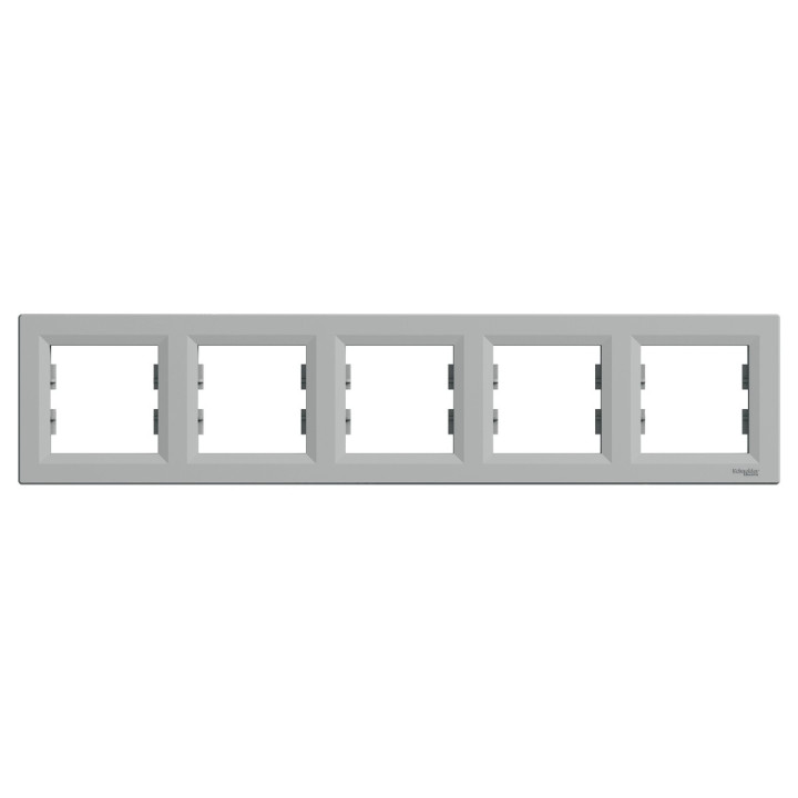 Рамка 5 постів Schneider Electric EPH5800561 Asfora, алюміній, пластик · Schneider Electric · schneider-electric-eph5800561