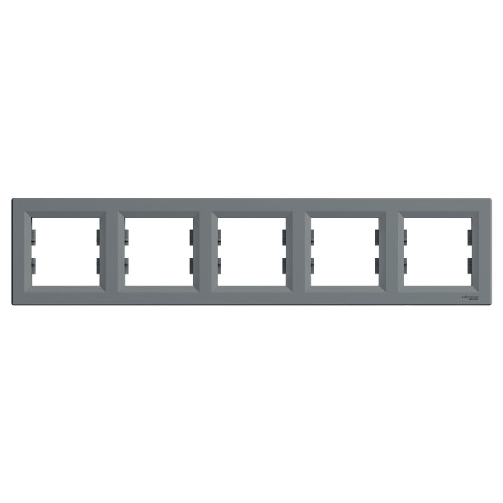 Рамка 5 постів Schneider Electric EPH5800562 Asfora, сталь, пластик · Schneider Electric · schneider-electric-eph5800562