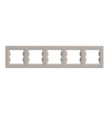 Рамка 5 постів Schneider Electric EPH5800569 Asfora, бронза, пластик