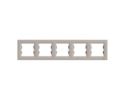 Рамка 5 постів Schneider Electric EPH5800569 Asfora, бронза, пластик