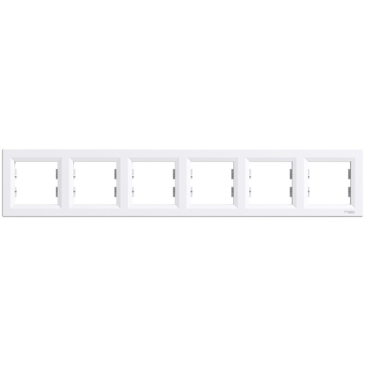 Рамка 6 постів Schneider Electric EPH5800621 Asfora, білий, пластик · Schneider Electric · schneider-electric-eph5800621