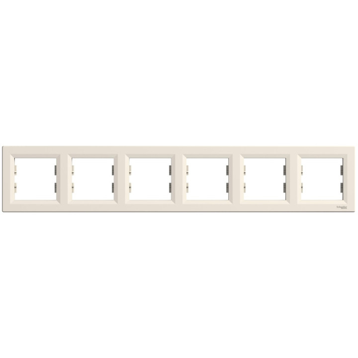 Рамка 6 постів Schneider Electric EPH5800623 Asfora, кремовий, пластик · Schneider Electric · schneider-electric-eph5800623