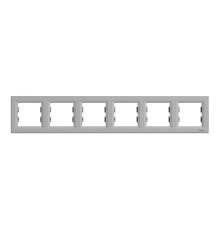 Рамка 6 постів Schneider Electric EPH5800661 Asfora, алюміній, пластик