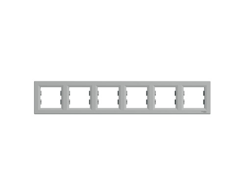 Рамка 6 постів Schneider Electric EPH5800661 Asfora, алюміній, пластик