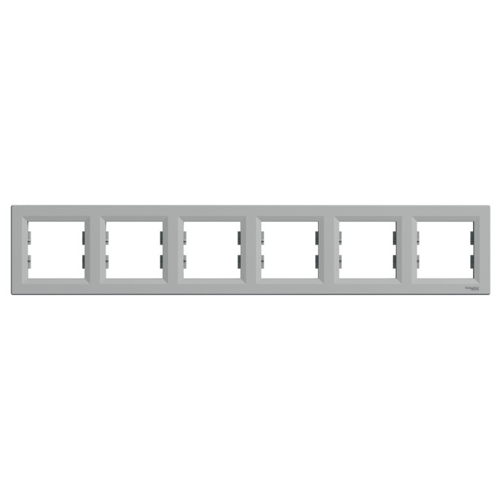 Рамка 6 постів Schneider Electric EPH5800661 Asfora, алюміній, пластик · Schneider Electric · schneider-electric-eph5800661