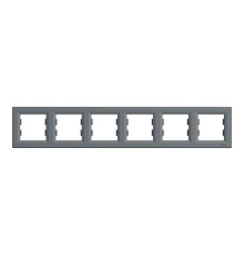 Рамка 6 постів Schneider Electric EPH5800662 Asfora, сталь, пластик