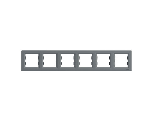 Рамка 6 постів Schneider Electric EPH5800662 Asfora, сталь, пластик
