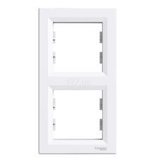 Рамка 2 поста вертикальна Schneider Electric EPH5810221 Asfora, білий, пластик